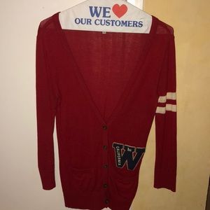 Who A. U Red Cardigan